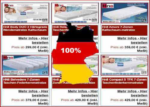 Matratzen online verkauf in Deutschland