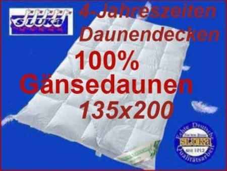 4-Jahreszeiten Daunendecken 135x200 100% Daunen