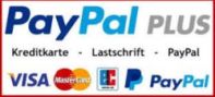 Sicher bestellen mit PayPal, Kreditkarte