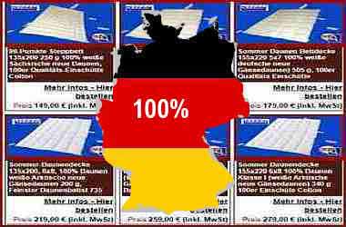 Daunendecken hergestellt in Deutschland