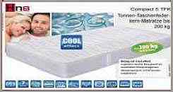 Hn8 Compact 5 TFK 7-Zonen XXL Taschenfederkernmatratze