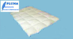 Daunen-Federndecke 155x220, 6 Kammern, 50% Daunen 50% Federn (weiße Sächsische), 1200 g