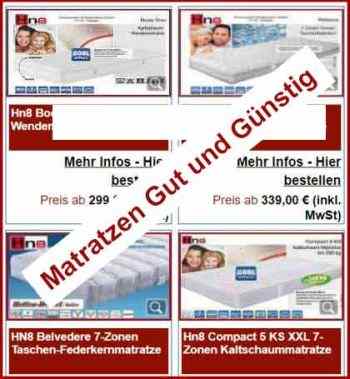 Gute Matratzen gnstige Preise