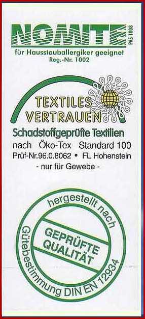 Daunendecken von Nomite Zertifiziert für Allergiker geeignet
