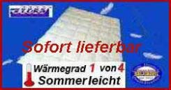 Sommer Daunendecken extra leicht Wärmegrad 1