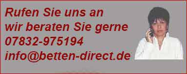 Telefonische Matratzen Beratung unter 07832975194 ab 13.00 Uhr von BETTEN-DIRECT Matratzen Shop